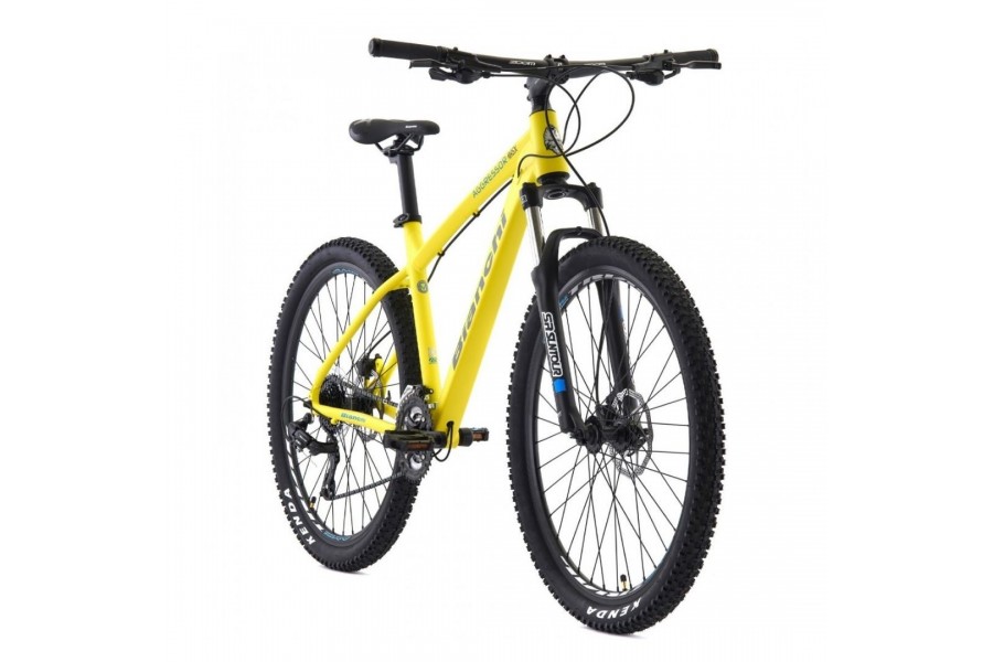 Bicicleta adulto, aro 27,5″, color negro y amarillo, con frenos de